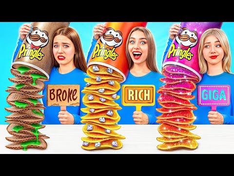 Видео: Бедная vs Богатая vs Ультра Богатая еда Челлендж | Потрясающие Кухонные Лайфхаки Multi DO Challenge