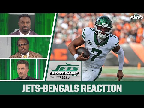 Видео: Барт Скотт, Уилли Колон и Коннор Роджерс реагируют на первую победу «Джетс» в сезоне над «Бенгалс»