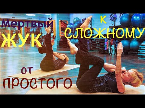 Видео: Тренировка мышц кора. Варианты упражнения "Мертвый жук". От простого к сложному