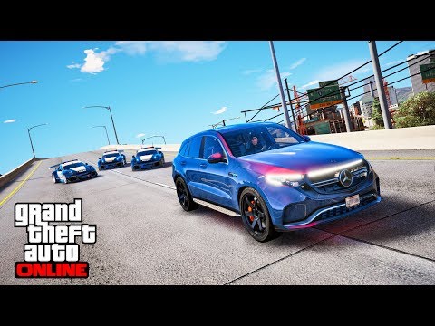 Видео: ГТА 5 ПОЛИЦИЯ МОД - ПОЛИЦЕЙСКАЯ ПОГОНЯ ЗА MERCEDES-BENZ EQC 400 AMG LINE В ГТА 5 ОНЛАЙН (ДОГОНЯЛКИ)!
