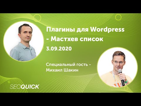 Видео: Плагины для Wordpress - Must-have список (Михаил Шакин, Николай Шмичков)