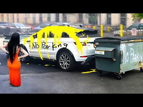 Видео: Лучшая месть за плохую парковку, когда-либо снятая на камеру!