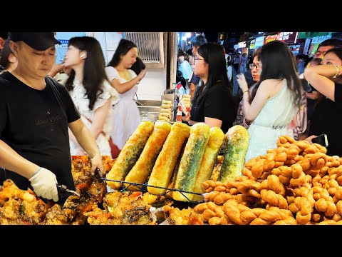 Видео: Традиционная китайская уличная еда в Цюаньчжоу, провинция Фуцзянь: жареная свинина с уксусом, омл...