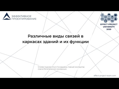 Видео: Мастер-класс от Ушаковой Ольги на тему "Различные виды связей в каркасах зданий и их функции".
