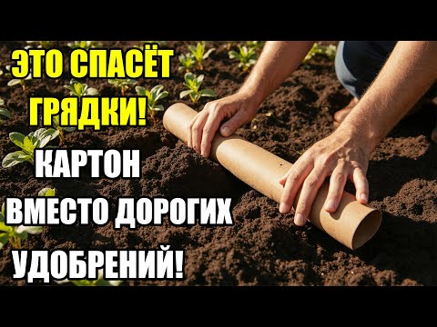 Видео: КАРТОН И ДВП вместо дорогих удобрений! Проверено в огороде: почва оживает, слизни уходят!
