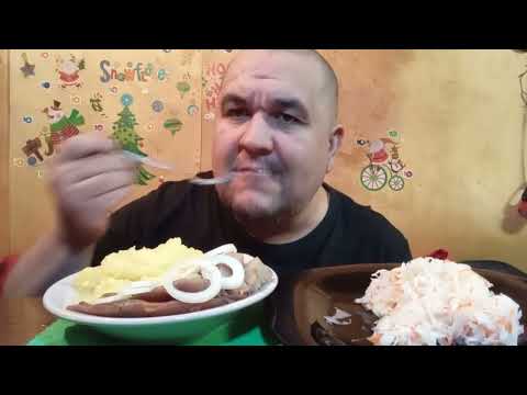 Видео: Обжор - картошка с селедкой | Мукбанг селедочная икра