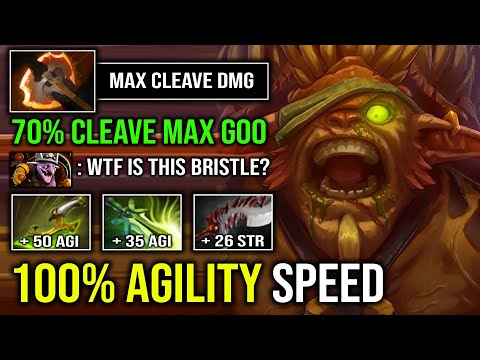 Видео: WTF 70% CLEAVE DMG Max Nasal Goo Полная ловкость Скорость Butterfly Battle Fury Bristleback Dota 2