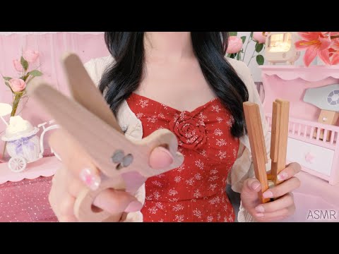 Видео: ASMR (русские субтитры) Стрижка и мытьё головы деревянными игрушками ✂ Фантастический салон красоты