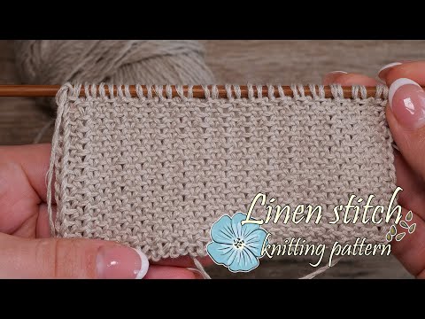 Видео: Узор «Лен» спицами 💮 Linen stitch knitting pattern