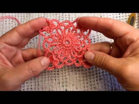 Видео: Цветочный МОТИВ Безотрывное вязание КРЮЧКОМ ,crochet beautiful pattern  ( узор № 312)