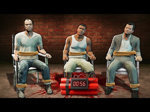 Видео: Майкла, Франклина и Тревора ПОХИТИЛИ в GTA 5!!