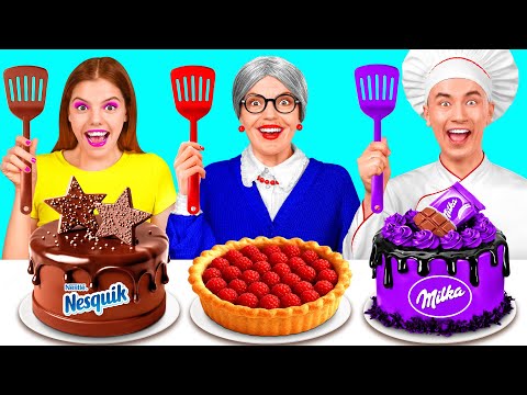 Видео: Кулинарный Челлендж: Я против Бабушки | Творческие Кулинарные Идеи от AZaZa Challenge