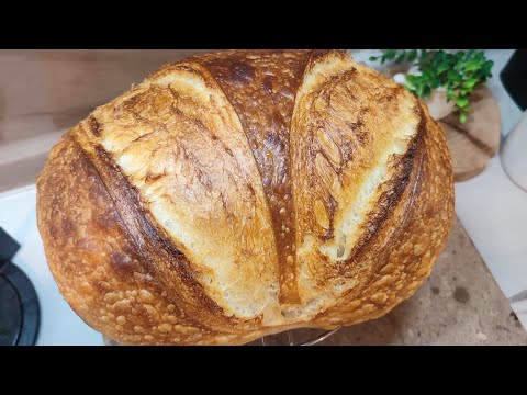 Видео: Французская булка на закваске! 🥐подробный замес, для новичков, 100% получиться! три вида надреза.