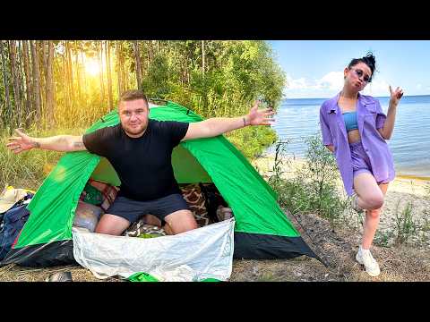 Видео: 24 ЧАСА С ДЕВУШКОЙ В ПАЛАТКЕ НА ПРИРОДЕ