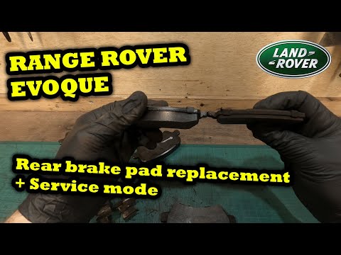 Видео: Замена/установка задних тормозных колодок Range Rover Evoque + режим обслуживания стояночного тор...