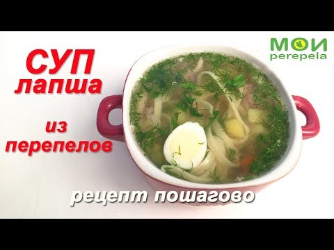 Видео: Суп лапша рецепт. Как приготовить. Из перепелов, между прочим))