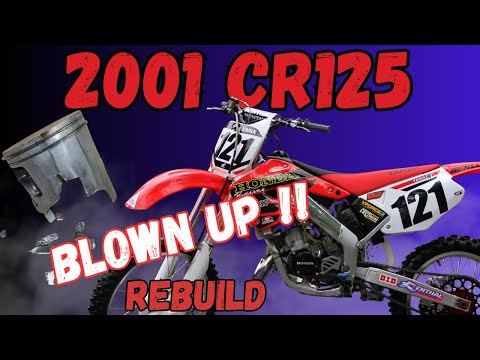 Видео: Honda CR125 2001 года, капитальный ремонт. Повреждена верхняя часть.