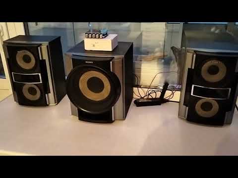 Видео: ZK-MT21 усилитель 2.1 50x50watt 100watt sub колонки SONY SS-RV222D SUB SONY SS-WG333D