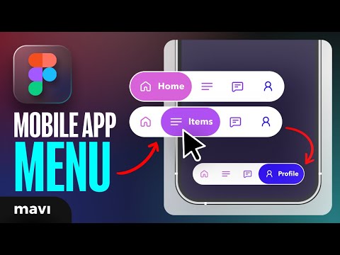 Видео: Создайте интерактивное меню навигации приложения в Figma