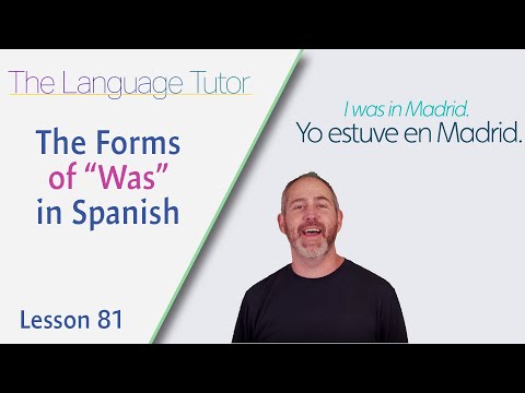 Видео: Формы глагола «Was» в испанском языке *Урок 81*