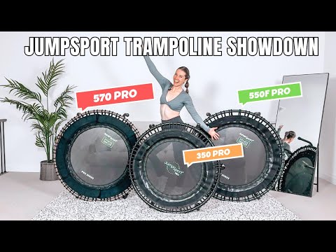 Видео: Сравнение и обзор батутов JumpSport Fitness: 350 Pro, 570 Pro и 550F Pro