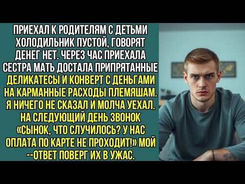 Видео: «Денег нет, холодильник пуст», — сказали родители. А для сестры нашлись и деликатесы, и конверт.