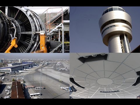 Видео: Авиошоу 2018-10-20 (E165) В контролната кула на летище София и Lufthansa Technik Sofia