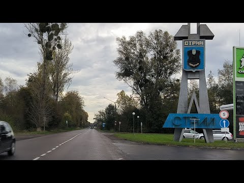 Видео: Трасса из Нежухова через весь Стрый до выезда в направлении Ивано-Франковска