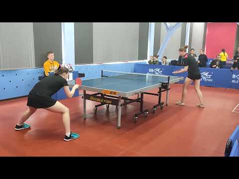 Видео: Комович Ю. : Корчагина А. Кубок г. Витебска. Настольный теннис. Tabletennis.