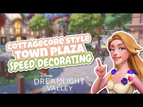 Видео: Реконструкция площади в коттеджном городке 🌸🌷 | Вдохновение для декорирования Dreamlight Valley