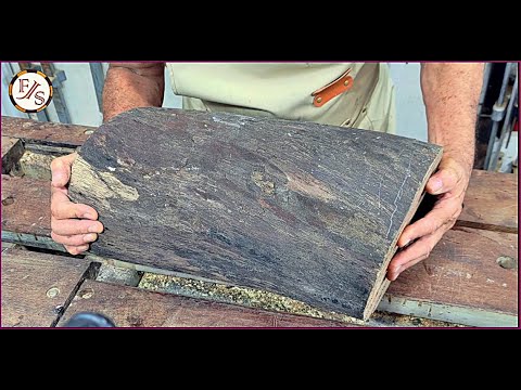 Видео: Что делать с ЧАСТЬЮ БРЕВНА, подобного этому?? Я превратил его в вещь, стоящую денег!!