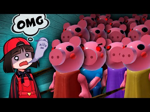 Видео: Побег от 100 СВИНОК ПИГГИ в Роблокс! Обновление и новые скины в Roblox Piggy but 100