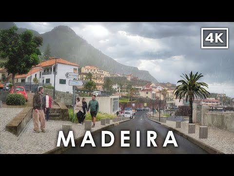 Видео: Вождение на Мадейре в 4K в Плохую Погоду 🌧️ | Расслабляющее Автопутешествие по Португалии 🇵🇹
