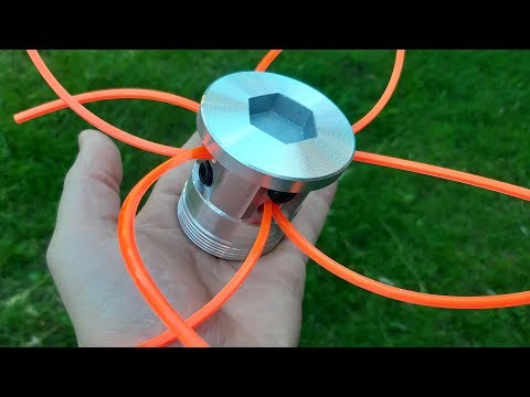 Видео: Универсальная металлическая катушка для триммера с Боковыми винтами фиксации лески!