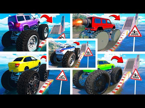 Видео: 5 КРУТЫХ ВИДЕО ПРО ЭКСПЕРИМЕНТ ВОДНЫЕ КОЧКИ НА ГИГАНТСКИХ МАШИНАХ В ГТА 5