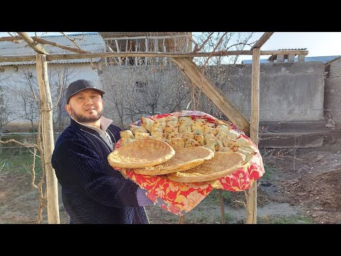 Видео: Бухороча тандир нон ва кўк сомса, Лепешка в тандыре и самса с зеленью