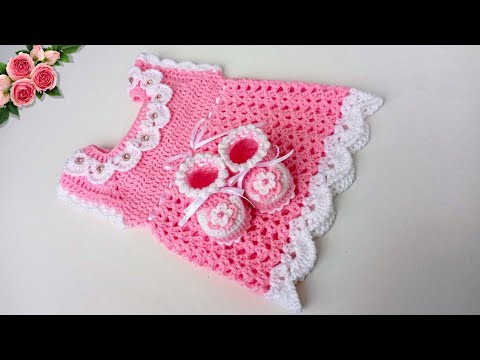 Видео: платье крючком Пироженки часть2/3