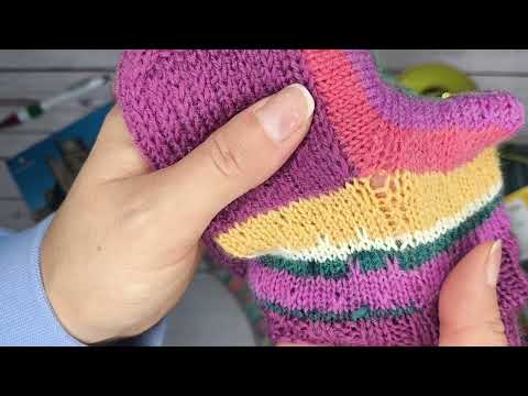 Видео: Вяжем и формируем пятку. (укреплённая - подкова)