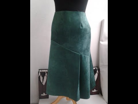 Видео: Работа с натуральной замшей, начнем с простого. Юбка.Suede skirt