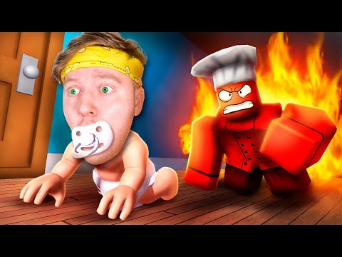 Видео: Я СТАЛ РЕБЕНКОМ и МЕНЯ ХОТЯТ ПРИГОТОВИТЬ В ROBLOX