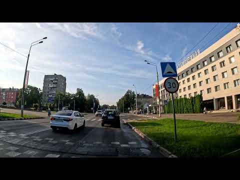 Видео: Город Обнинск.Утренний час пик. 28 августа 2024 г.