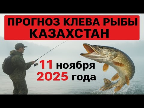 Видео: ПРОГНОЗ КЛЁВА в Казахстане на 11 ноября 2025 Бросай все и на рыбалку!