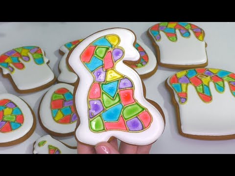 Видео: ВИТРАЖ на пряниках ПАСХАЛЬНЫЕ ПРЯНИКИ Пасхальная выпечка