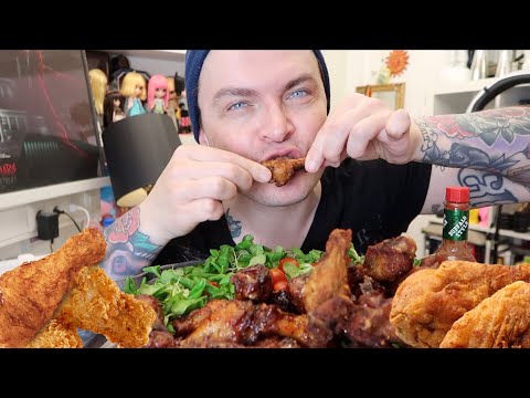 Видео: МУКБАНГ! ГОРА ЖАРЕНЫХ КРЫЛЫШЕК! ОООЧЕНЬ ВКУСНО ;)