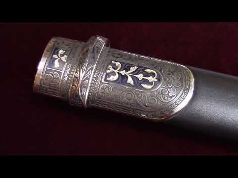 Видео: Кинжал северокавказский и загадочная тутта  (кон.19-нач.20 вв) (К-162) фирмы "Назаров и Калибр"