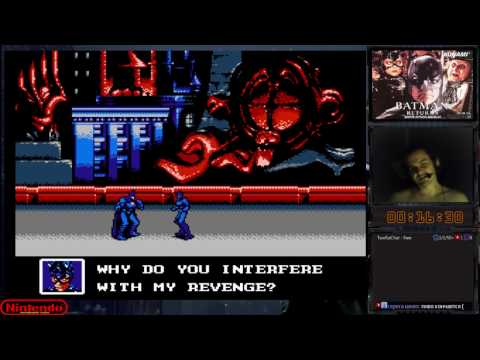 Видео: Batman Returns прохождение 100% | Игра на (Dendy, Nes, Famicom, 8 bit) 1992. Live cтрим HD [RUS]