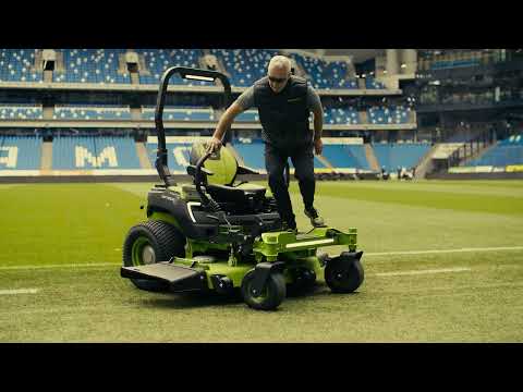 Видео: Аккумуляторная техника Greenworks на стадионе Динамо