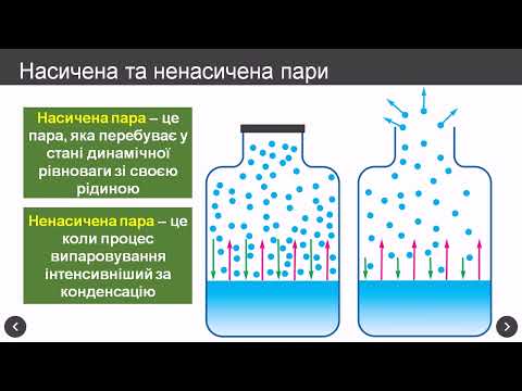 Видео: Пароутворення та конденсація. Насичена та ненасичена пара. Кипіння