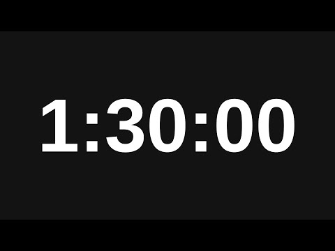 Видео: Таймер на 1 час 30 минут - 90 минут таймер обратного отсчета 