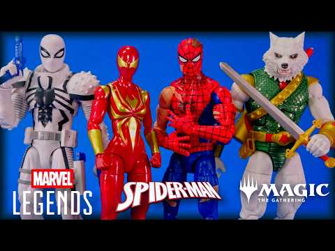 Видео: Обзор игрушки-карты Marvel Legends x Magic The Gathering Spider-Man Mary Jane Man-Wolf Agent Venom!